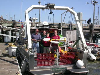 Geometrics G-882 cesium vapor marine magnetometer aboard a USGS research vessel