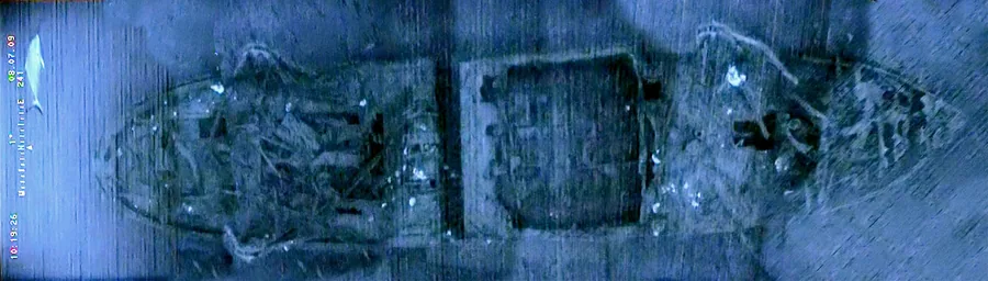Side-scan sonar image of a shipwreck