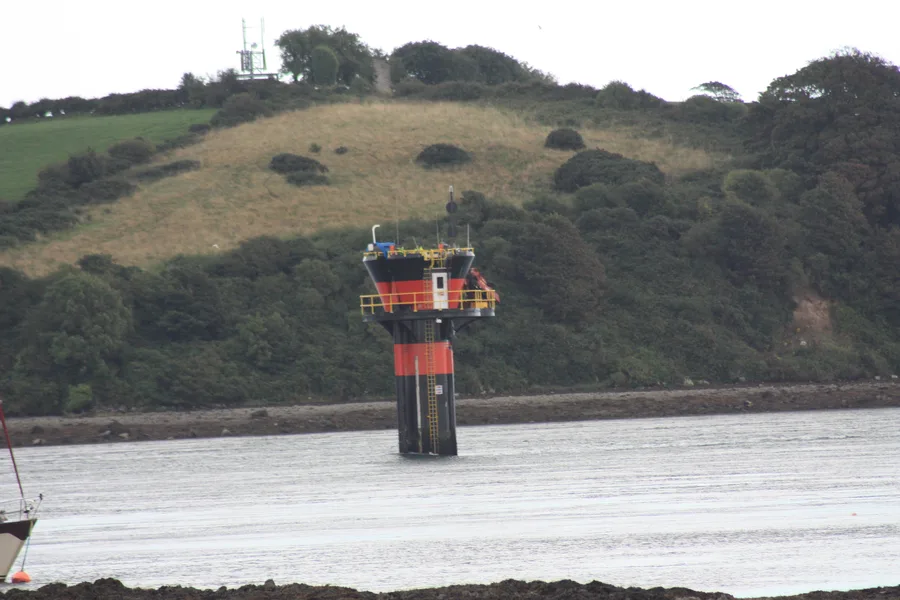 SeaGen tidal stream turbine viewed from Strangford, Northern Ireland